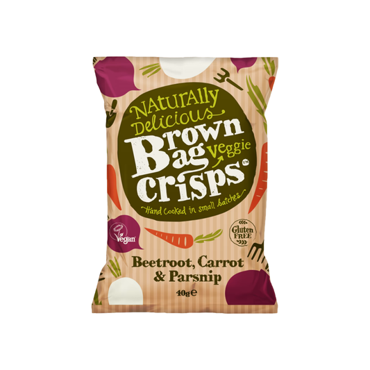 Brown Bag Crisps Beetroot, Carrot & Parsnip 40g