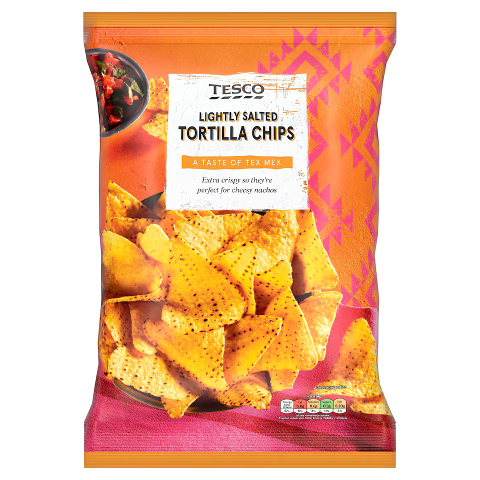 Tesco Lightly Salted Tortilla Chips, 175g
