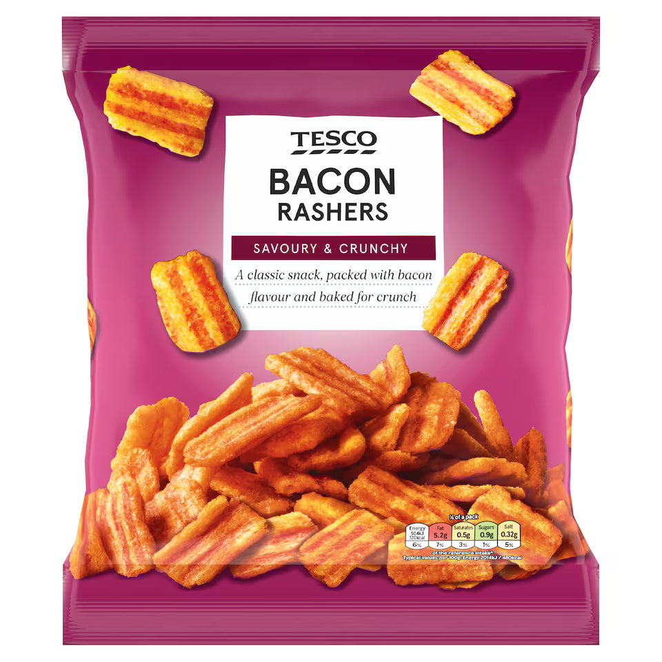 Tesco Bacon Rashers Snacks, 150g