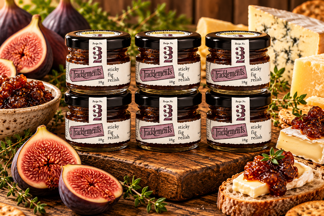 Tracklements Sticky Fig Relish Mini 28g - Pack of 6