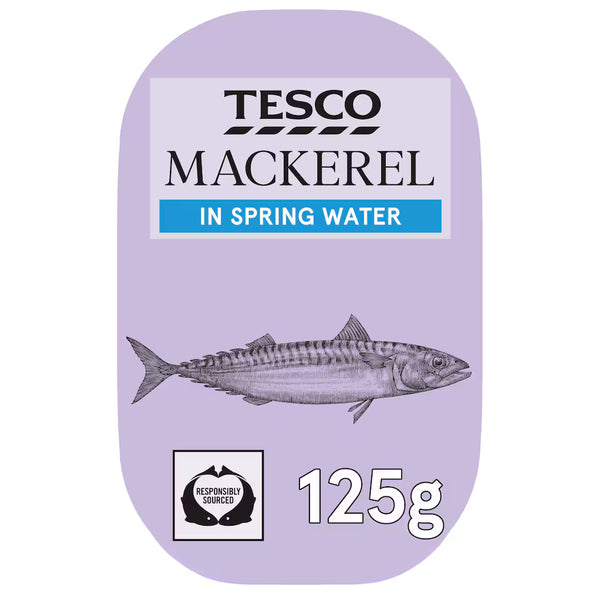 Tesco Mackerel in Spring Water, 125g