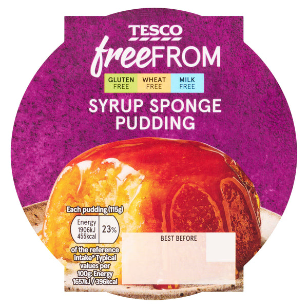 Tesco Free From Syrup Sponge, 115g