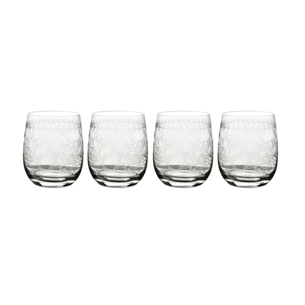 Portmeirion Botanic Garden Set of 4 Crystal Tumblers