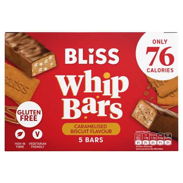 Bliss Whip Bars Caramelised Biscuit Flavour 5 x 20g (100g)