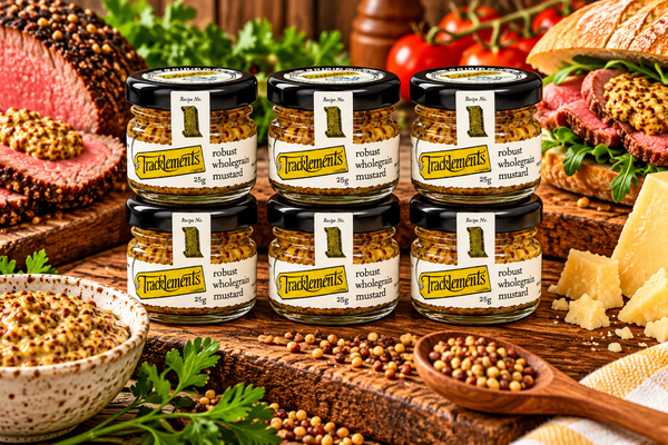 Tracklements Robust Wholegrain Mustard Mini 25g - Pack of 6