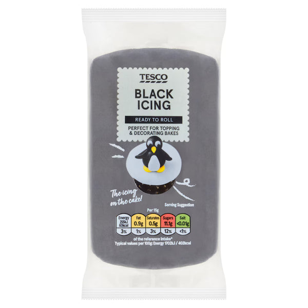 Tesco Ready To Roll Black Icing 250g