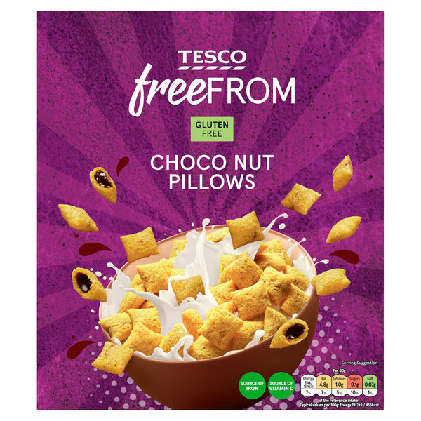 Tesco Free From Choco-Nut Pillows, 300g