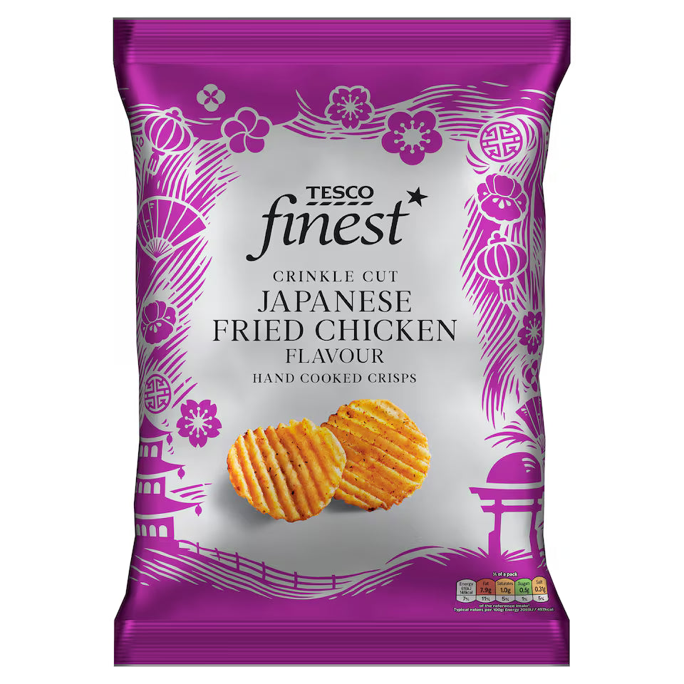 Tesco Finest Japanese Fried Chicken Crinkle Cut Crisps, 150g