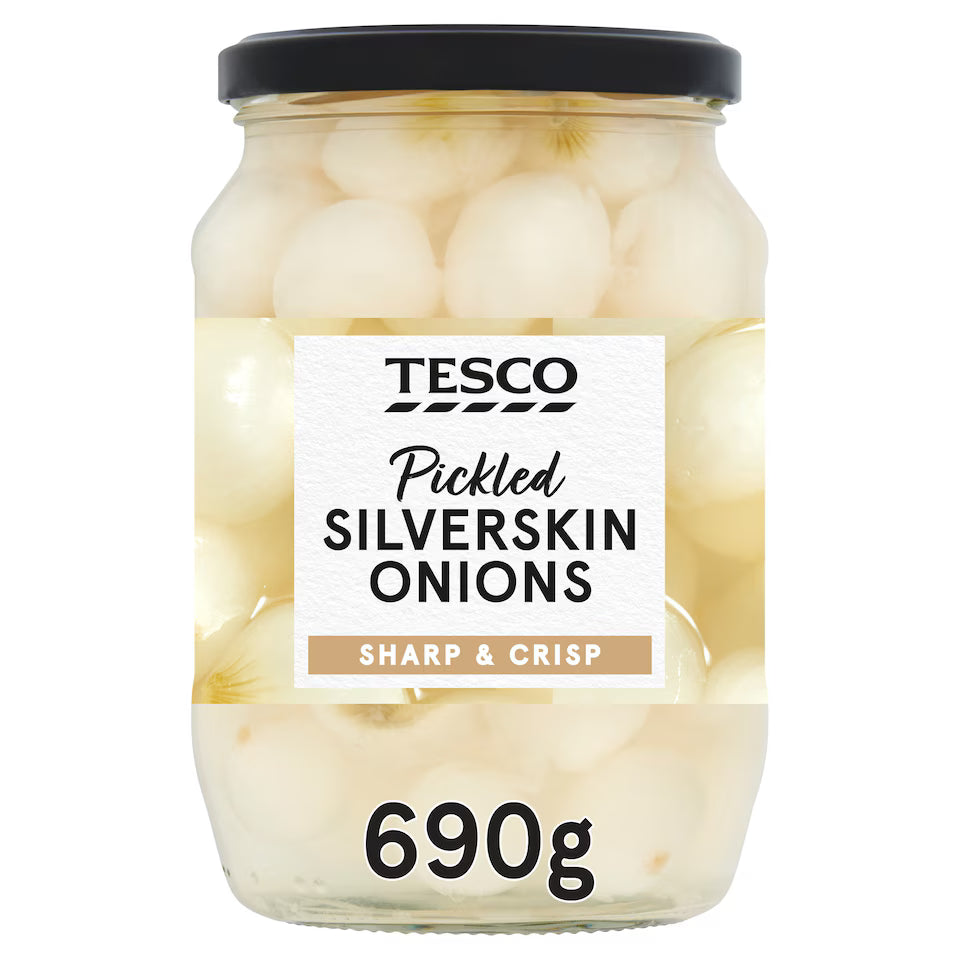 Tesco Pickled Silverskin Onions, 690g