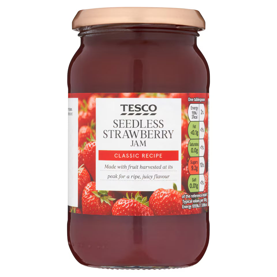 Tesco Seedless Strawberry Jam, 454g