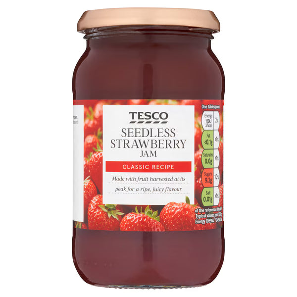 Tesco Seedless Strawberry Jam, 454g