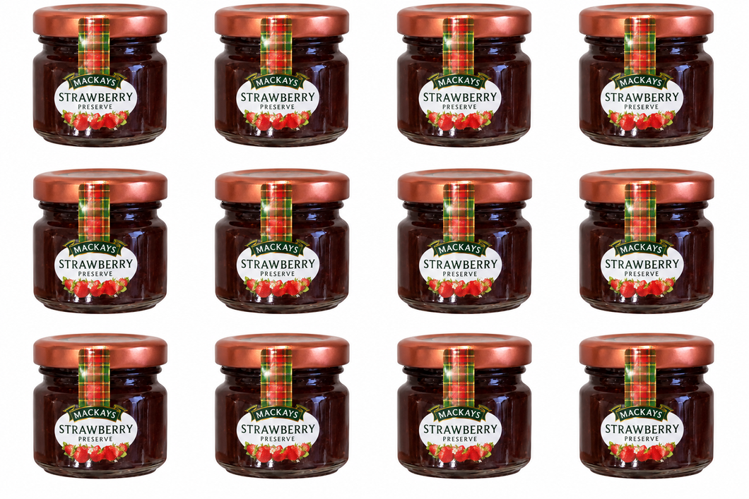 Mackays Mini Strawberry Mini Jar 42g, Pack of 12