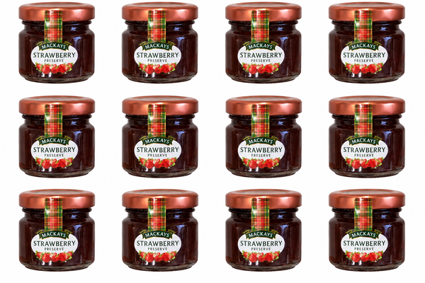 Mackays Mini Strawberry Mini Jar 42g, Pack of 12