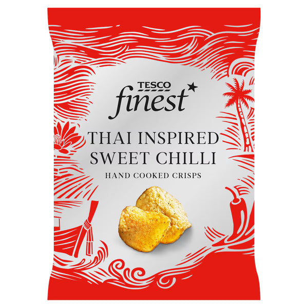 Tesco Finest Thai Inspired Sweet Chilli Handcooked Crisps, 150g
