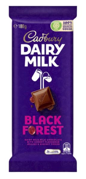 Cadbury Dairy Milk Black Forest Chocolate Bar 180g