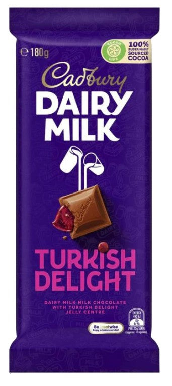 Australian Cadbury Turkish Delight 180g