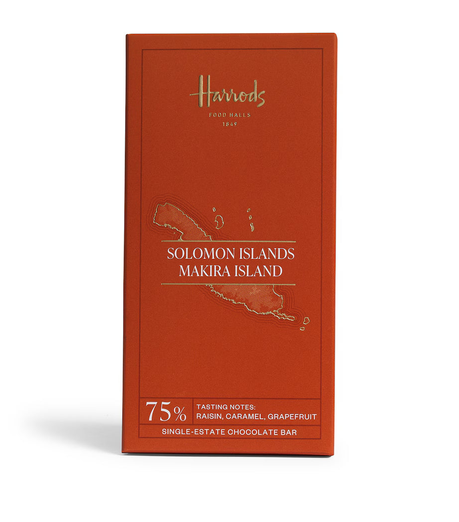 Harrods Single-Estate 75% Cocoa Makira Island Chocolate Bar - 70g
