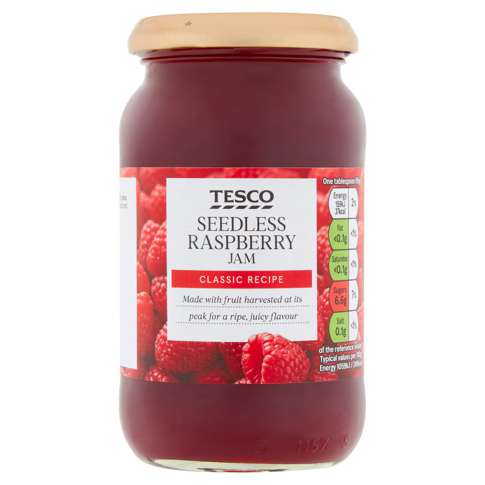 Tesco Seedless Raspberry Jam, 454g