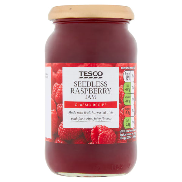 Tesco Seedless Raspberry Jam, 454g