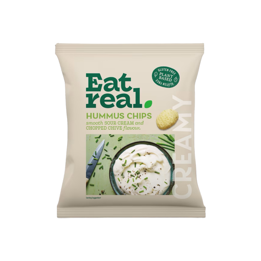 Eat Real Hunmus Chips - Smooth Sour Cream & Chopped Chive Flavour 45g