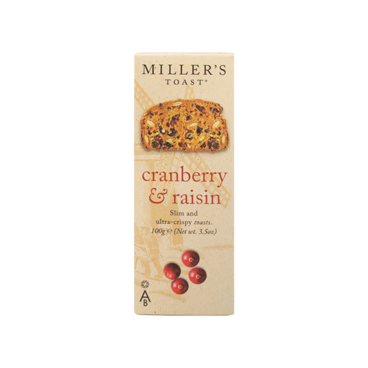 Artisan Biscuits Miller's Toast Cranberry & Raisin 100g