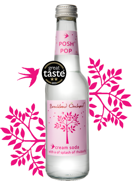 Breckland Orchard Posh Pop - Cream Soda With A Splash Of Rhubarb 275Ml