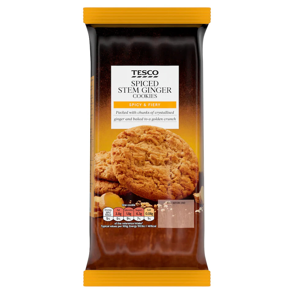 Tesco 10 Spiced Stem Ginger Cookies, 200g