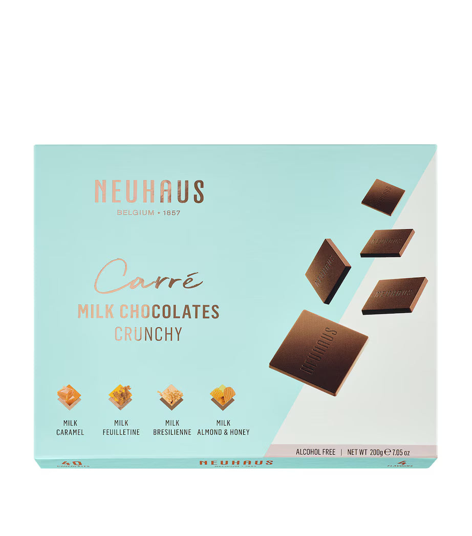 Neuhaus Carré Crunchy Milk Chocolate 40-Piece Selection Box 200g