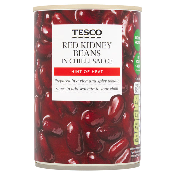 Tesco Red Kidney Beans In Chilli, 390g