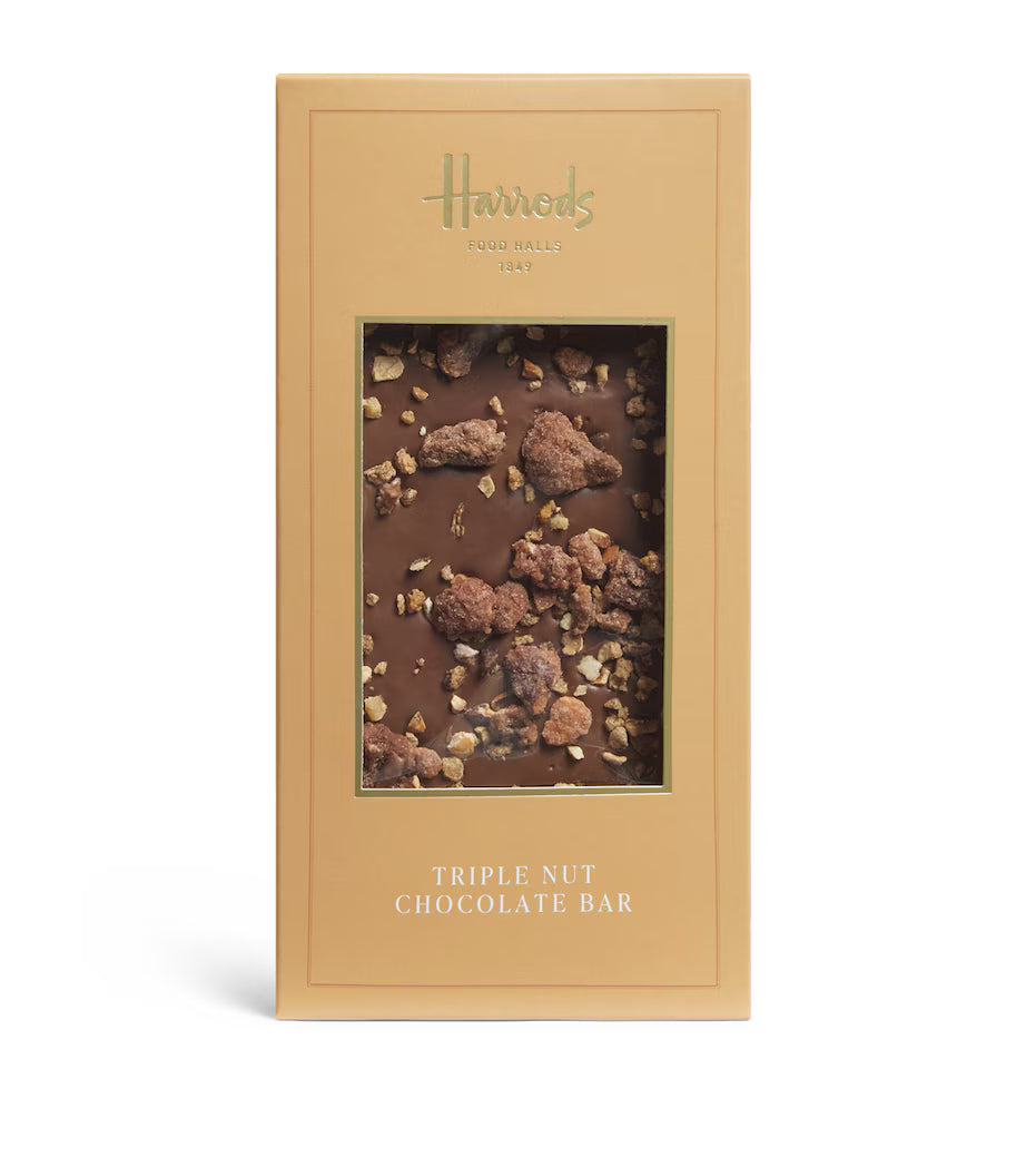 Harrods Triple Nut Topped Bar - 90g