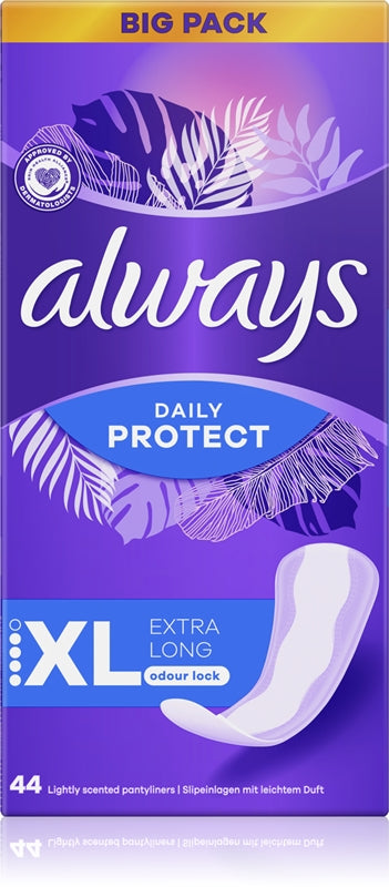 Always Dailies Extra Protect Long Plus Panty Liners 44 Pack