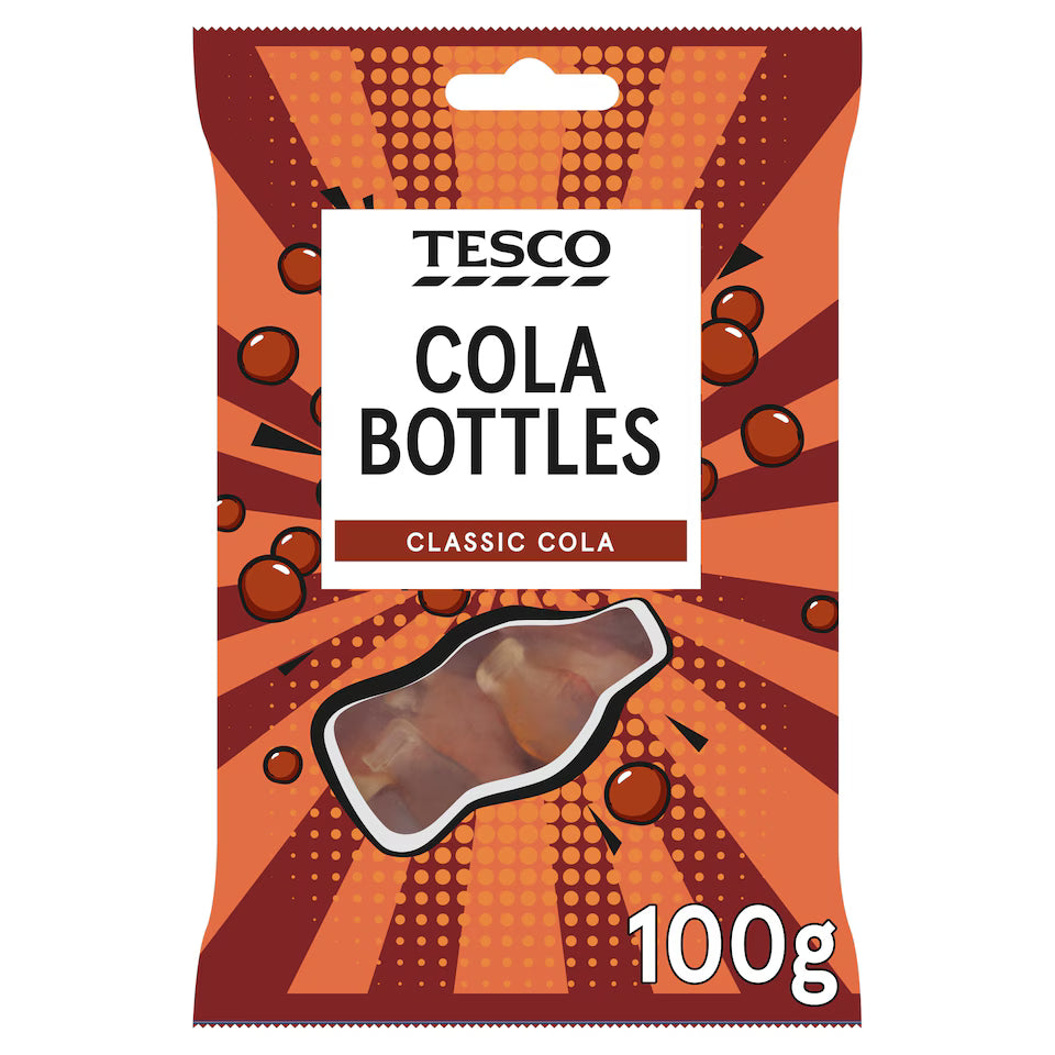 Tesco Cola Bottles Sweets, 100g