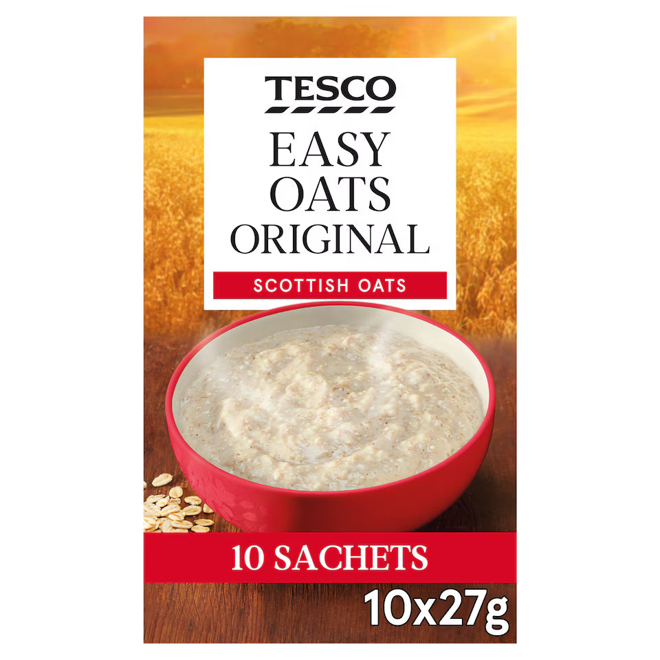 Tesco Easy Oats Original Porridge, 10x27g