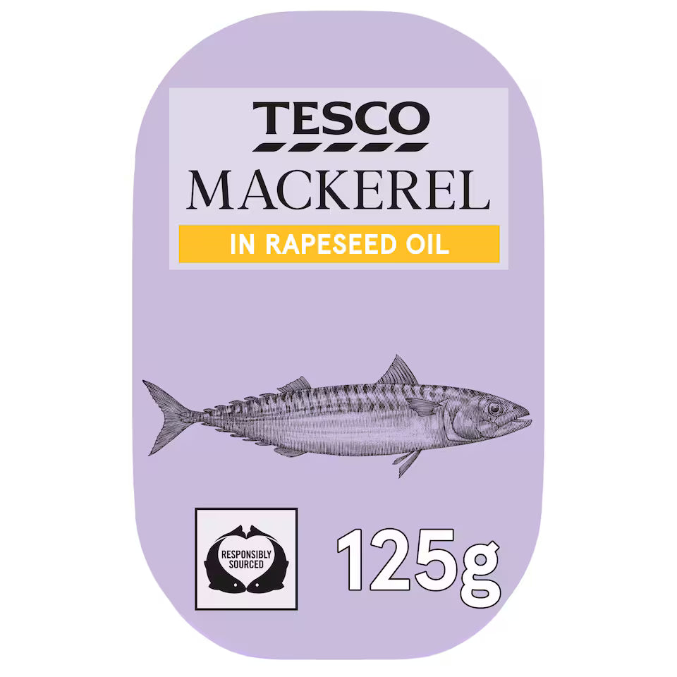 Tesco Mackerel in Rapeseed Oil, 125g