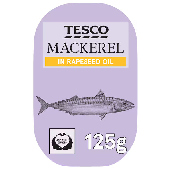 Tesco Mackerel in Rapeseed Oil, 125g