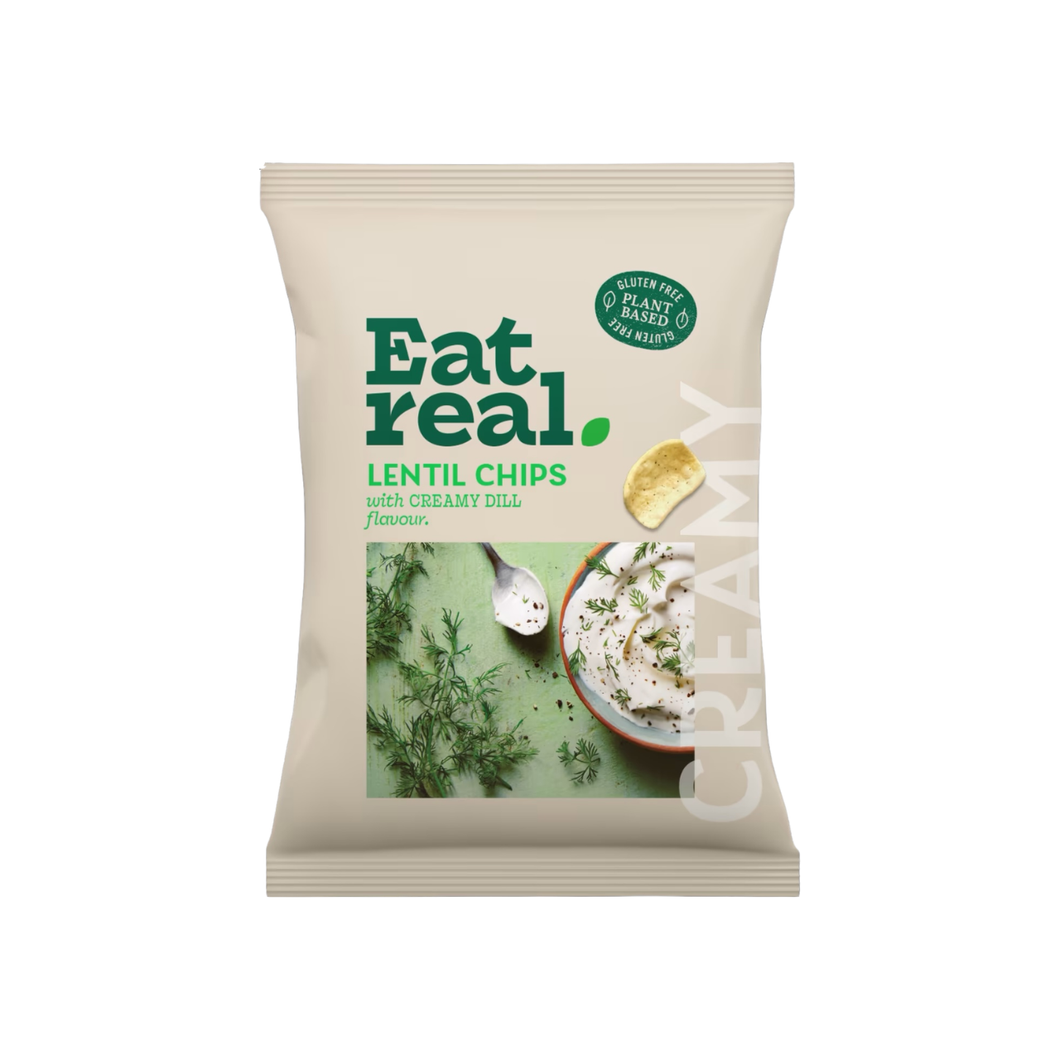 Eat Real Lentil Chips - Creamy Dill Flavour 95g
