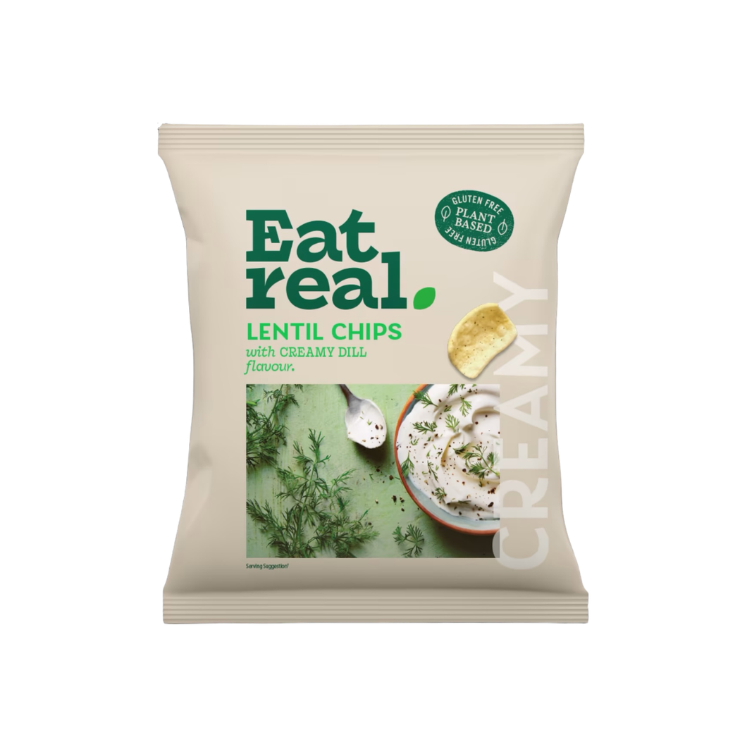 Eat Real Lentil Chips - Creamy Dill Flavour 40g