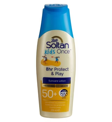 Soltan Kids Once 8hr Protect & Play Suncare Lotion - SPF50+, 200ml