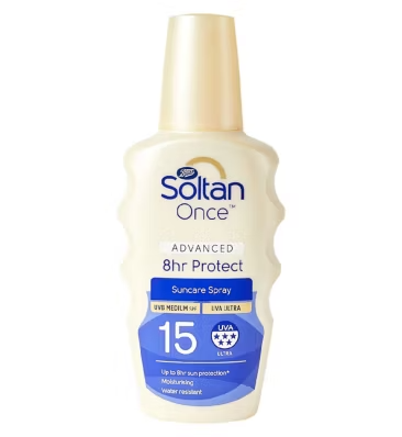 Soltan Once Advanced 8hr Protect Spray - SPF15, 200ml
