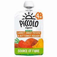 Piccolo Organic Baby Food - Carrot, Sweet Potato & Butternut Squash, 100g