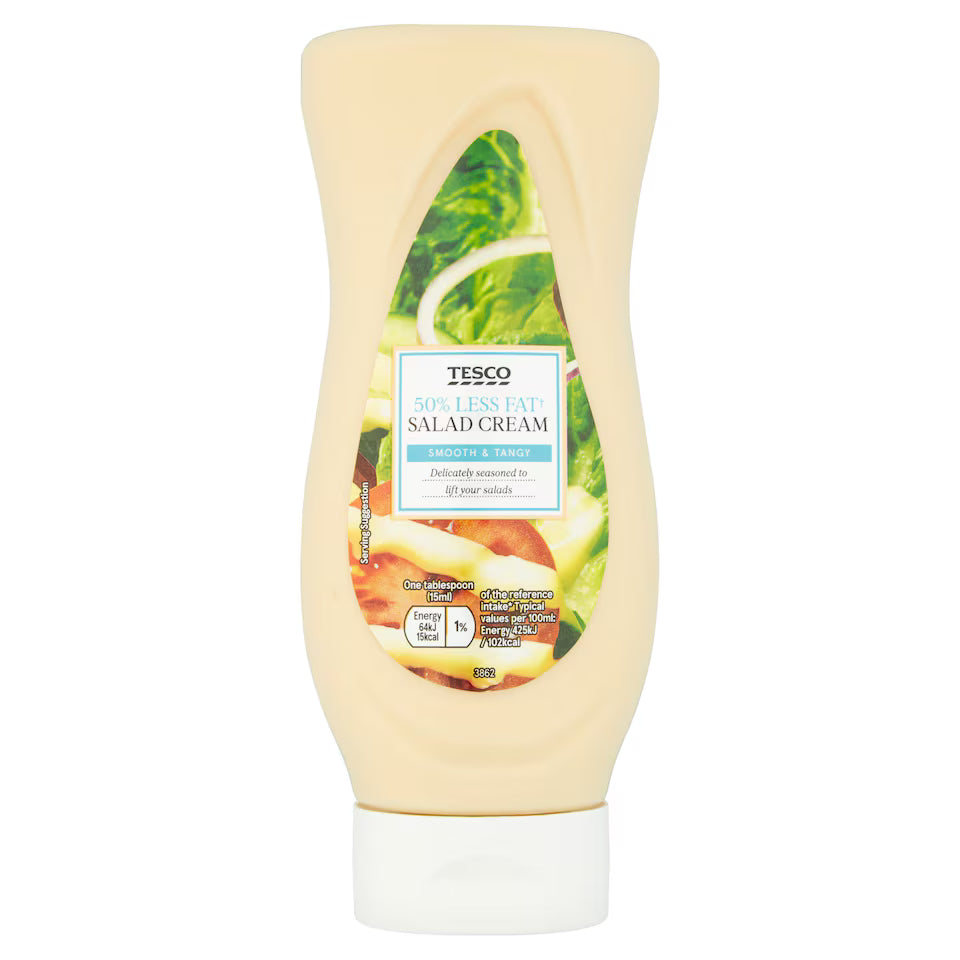 Tesco 50% Less Fat Salad Cream, 450ml