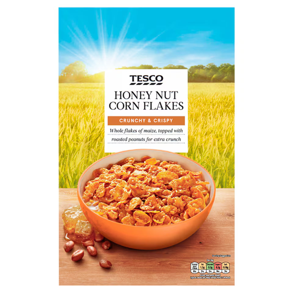 Tesco Honey Nut Corn Flakes, 500g