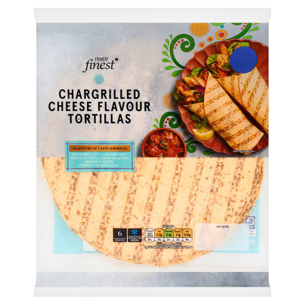 Tesco Finest Chargrilled Cheese Flavoured Tortillas, 252g