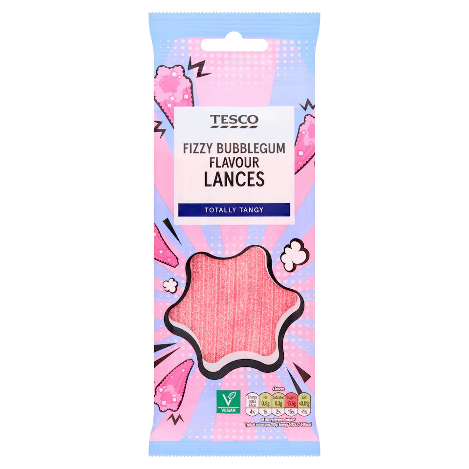 Tesco Fizzy Bubblegum Lances, 75g