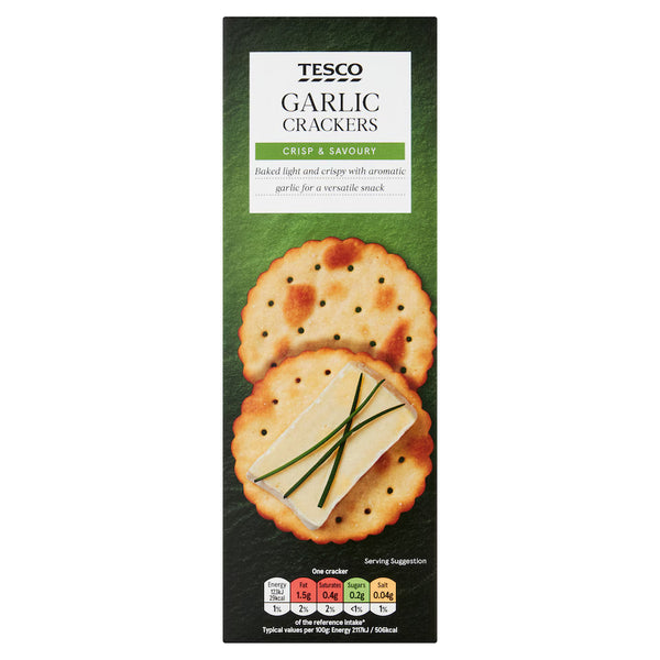 Tesco Garlic Crackers, 185g