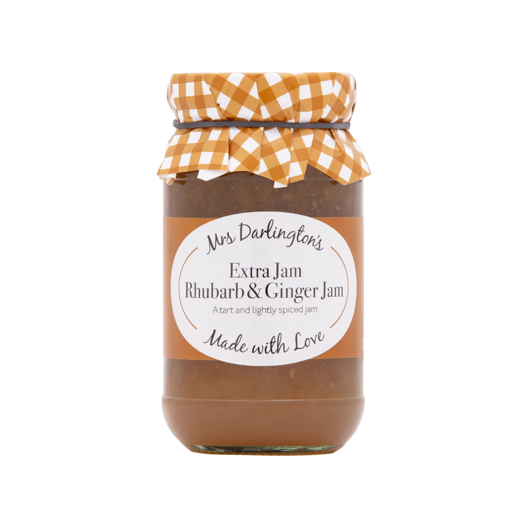 Mrs Darlington's Extra Jam Rhubarb & Ginger 340g