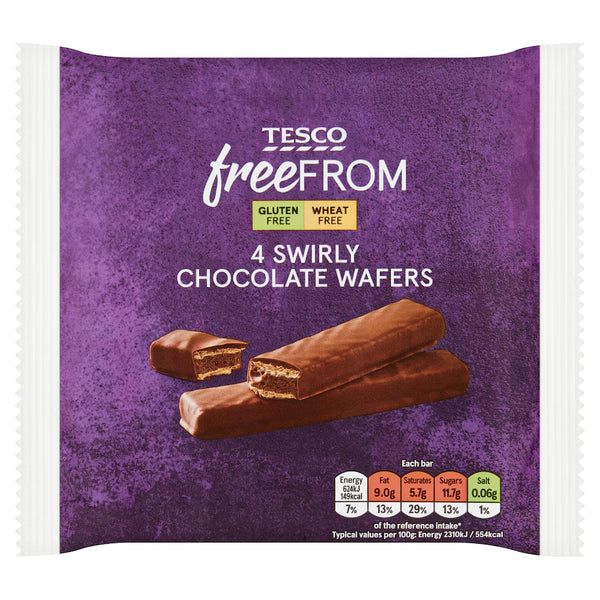 Tesco Free From Swirly Chocolate Wafers