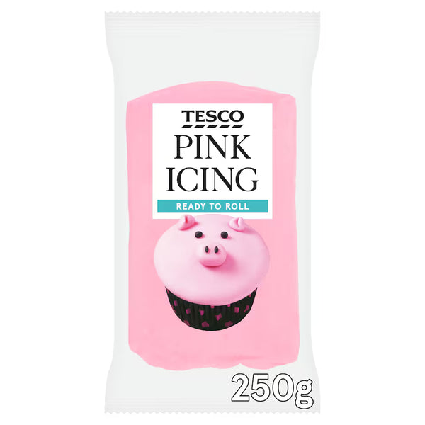 Tesco Ready to Roll Pink Icing 250g