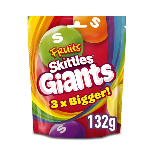 Skittles Fruits Giants Chewy Candies, 132g