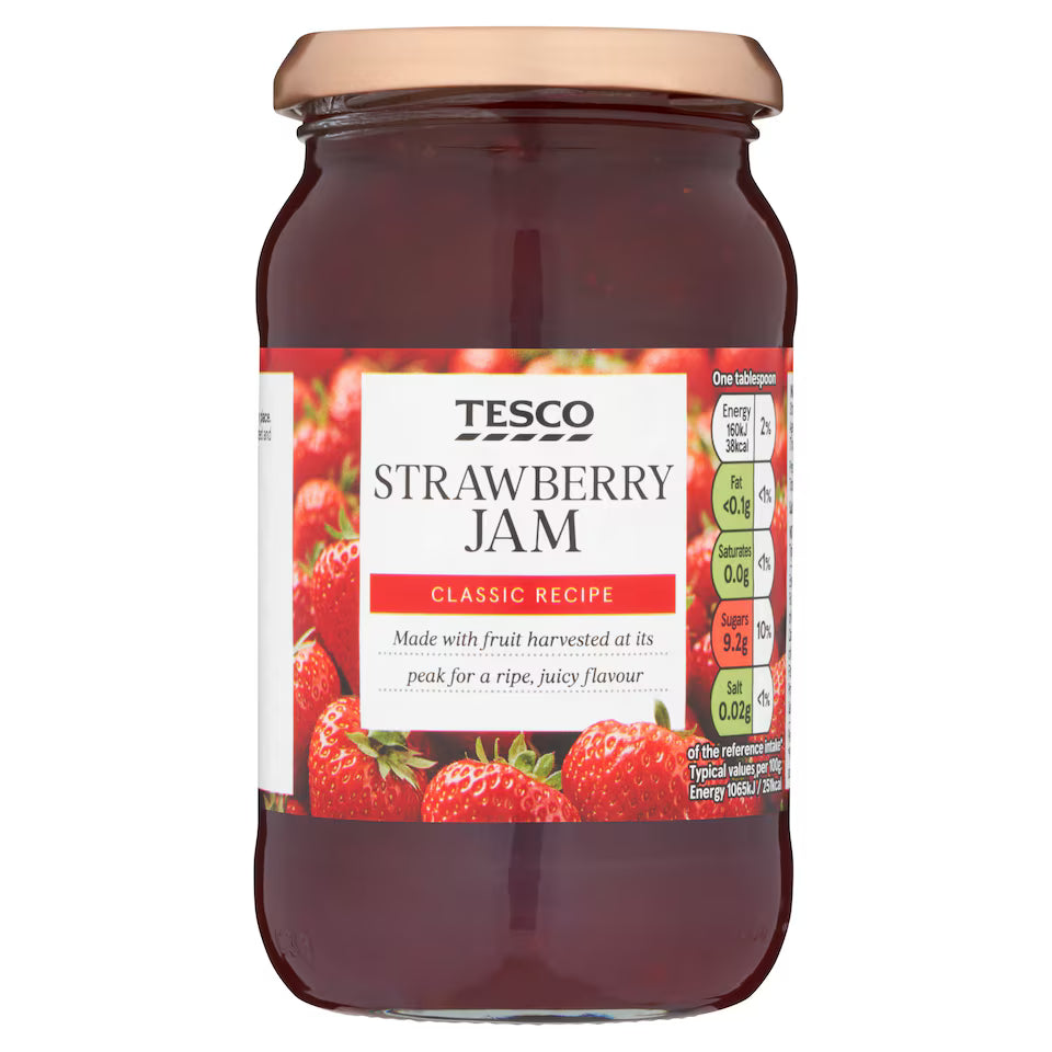 Tesco Strawberry Jam, 454g